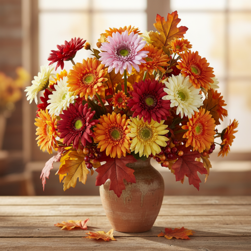 Produkt Sztuczne Kwiaty Gerbera Ogrodowa Sztuczne Kwiaty Fioletowe 47cm