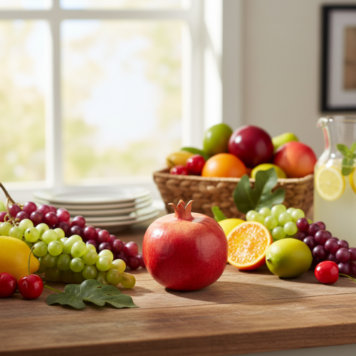 Produkt Sztuczny owoc granatu sztuczny czerwony żółty 9×11cm