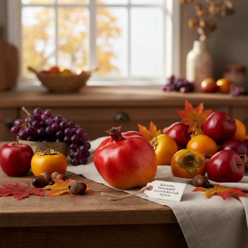 Produkt Sztuczny owoc granatu sztuczny czerwony żółty 9×11cm