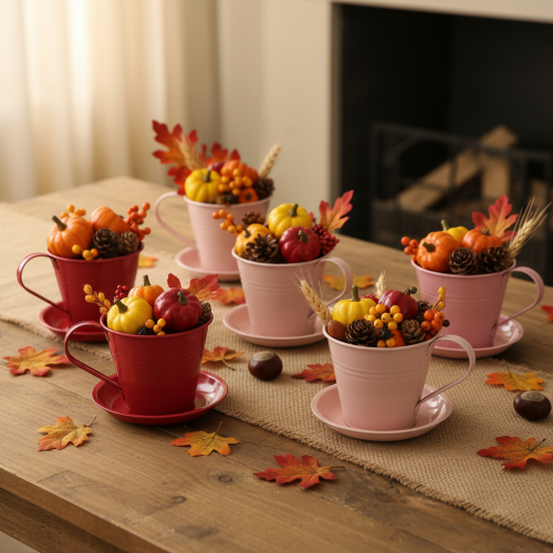 Produkt Filiżanka z podstawką do ogrodów kreatywnych, 11 cm, 6 szt.