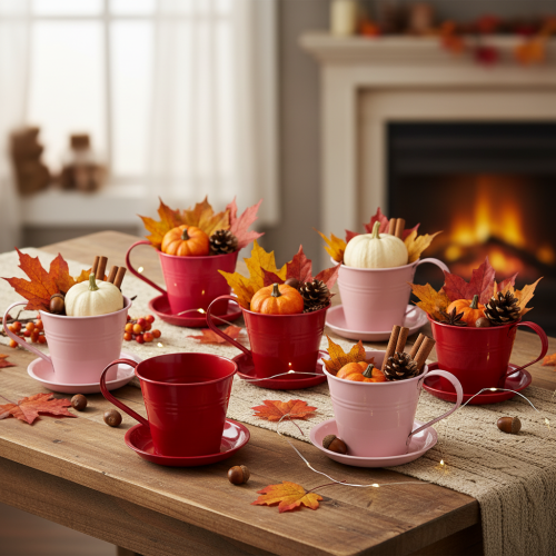 Produkt Filiżanka z podstawką do ogrodów kreatywnych, 11 cm, 6 szt.