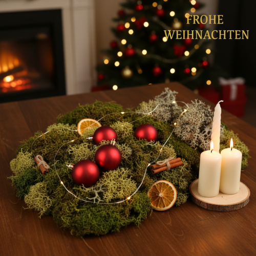 Produkt Mech dekoracyjny do prac rękodzielniczych, mieszanka zielonego i jasnozielonego naturalnego mchu, 75 g