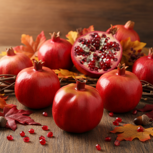 Produkt Granat ozdobny owoc sztuczna czerwona dekoracja okna 10,5cm