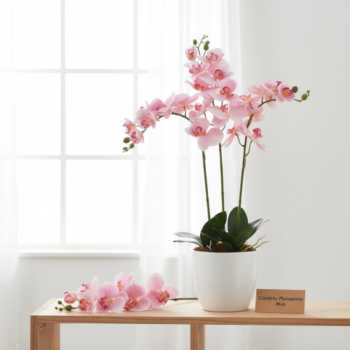 Produkt Storczyk Phalaenopsis sztuczny 9 kwiatów różowo-biały 96cm