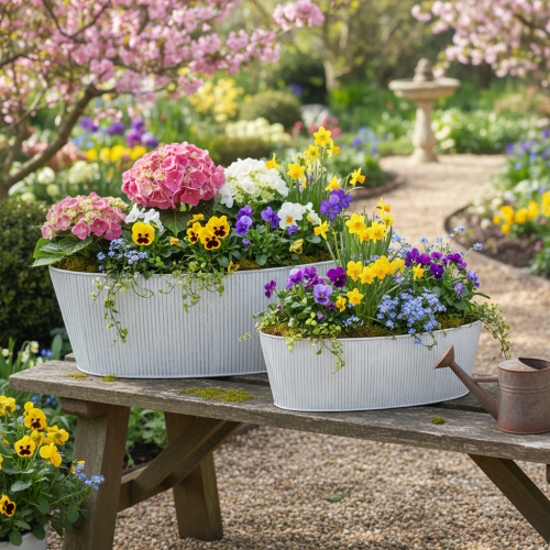 Produkt Owalna metalowa miska w kolorze białym i srebrnym, 32,5 cm/37 cm, zestaw 2 sztuk.