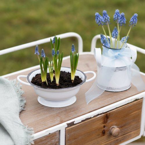 Produkt Metalowa miska dekoracyjna, biało-czarna, Ø16,5 cm, wys. 6,5 cm, 4 sztuki