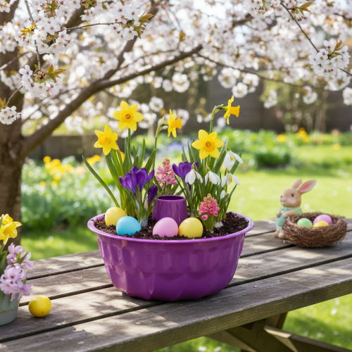 Produkt Forma do ciasta Bundt, metalowa, dekoracyjna, fioletowa, Ø23cm, wys.12cm