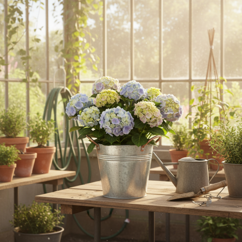 Produkt Doniczka metalowa z uchwytami, wiaderko ozdobne, Ø16cm H15cm