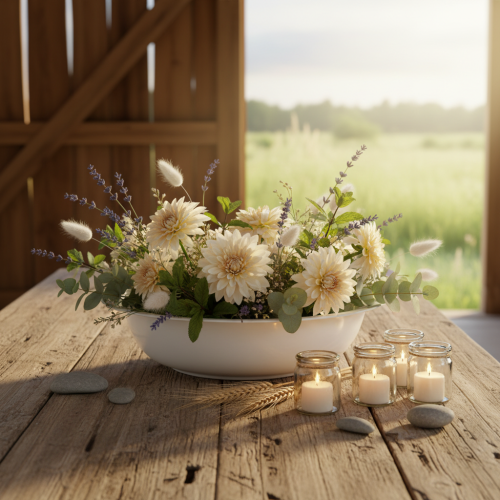 Produkt Miska metalowa, wygląd białej emalii, Ø29cm, wys.7,5cm