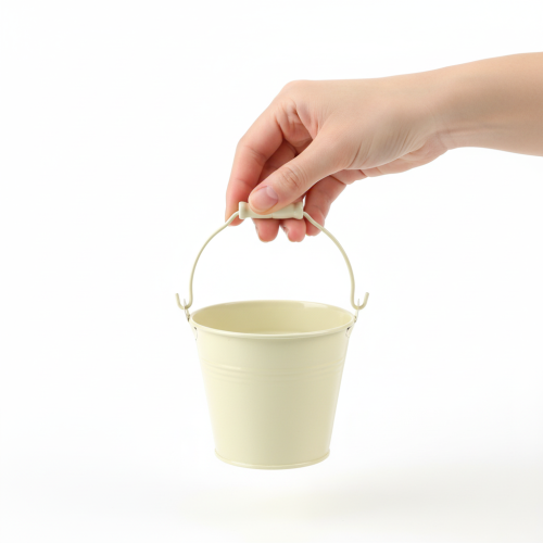 Produkt Wiadro z uchwytem, doniczka, metal pastelowy, Ø10cm, wys.8cm, 10 szt.