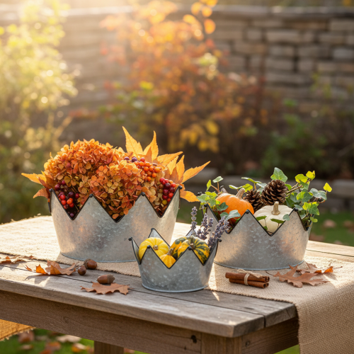 Produkt Miska dekoracyjna metalowa korona Ø26,5/22,5/19cm zestaw 3 szt.