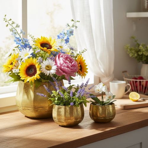 Produkt Miska dekoracyjna mosiężna metalowa Ø22/18/14cm zestaw 3 szt.