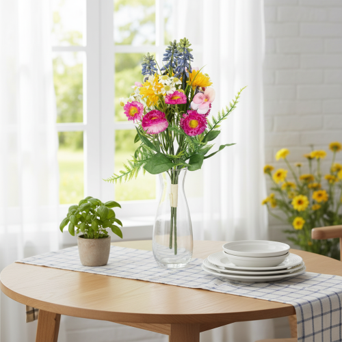 Produkt Bukiet ze sztucznych kwiatów, wiosenna dekoracja do salonu i biura, 37 cm