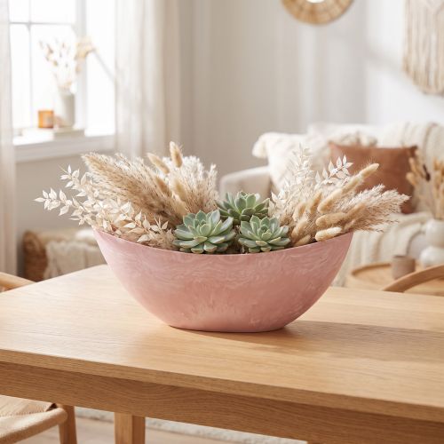 Miska dekoracyjna na rośliny różowa 34cm x 11cm wys. 11cm | Floristik24.pl