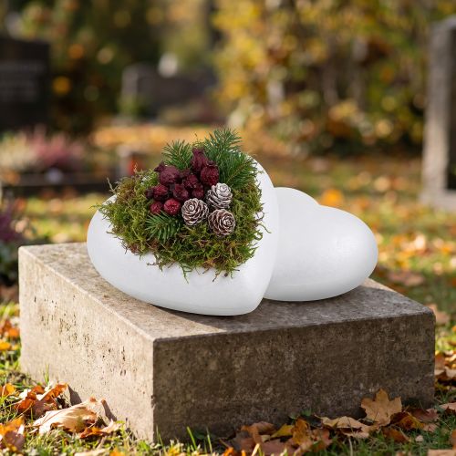 Styropianowe serce gięte średnie 11cm 2szt | Floristik24.pl