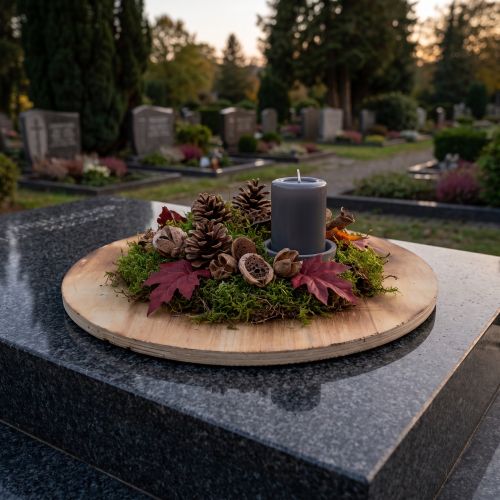 Dekoracyjna drewniana podkładka pod płomień w stylu rustykalnym ze sklejki Ø24cm | Floristik24.pl
