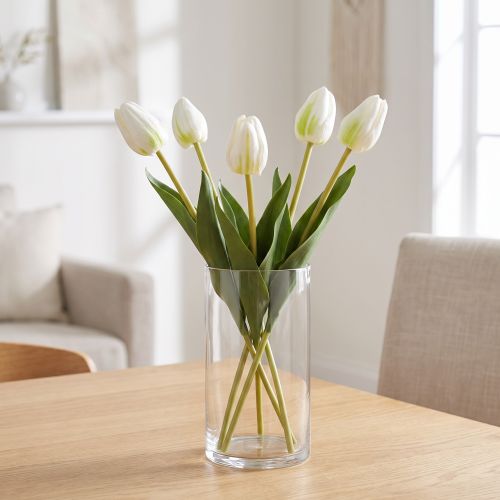 Produkt Dekoracyjne sztuczne kwiaty tulipanów do stylowych wnętrz, 40 cm, 5 szt.