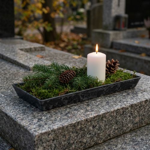 Taca Deco Antracyt 27cm x 12cm | Floristik24.pl