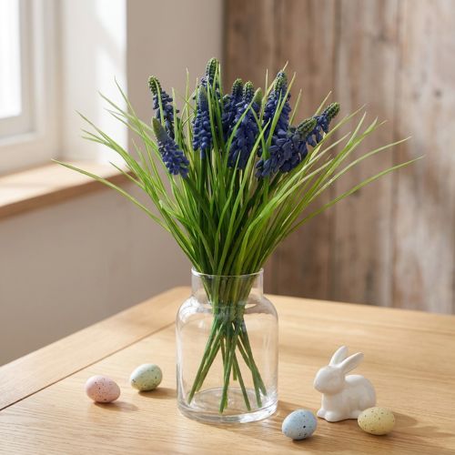Hiacynty winogronowe 28cm - 30cm Niebieskie 15 szt | Floristik24.pl