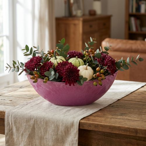 Miska plastikowa, różowa, 39 cm x 13 cm, wys. 13 cm | Floristik24.pl