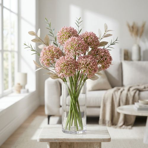 Allium sztuczne różowe 55cm | Floristik24.pl