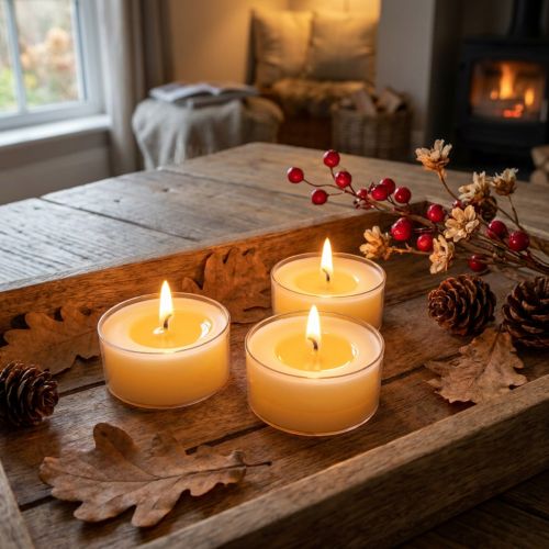 Podgrzewacze Pure Nature Lights, czas palenia 10 godzin, świece z wosku rzepakowego, 8 sztuk | Floristik24.pl