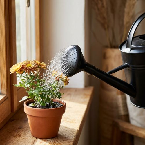 Konewka spryskiwacz czarny 5l | Floristik24.pl