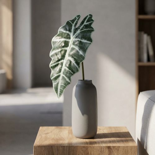 Sztuczny liść strzałki sztuczna roślina alocasia deco green 74cm | Floristik24.pl
