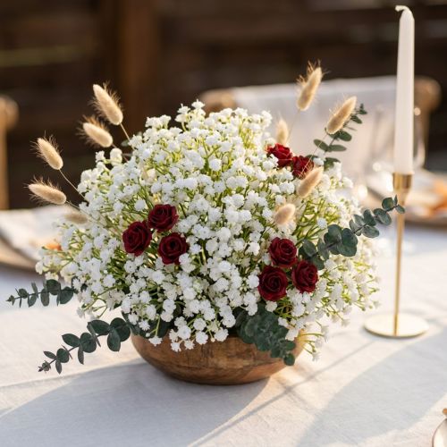 Gipsówka biała sztuczna dł.30cm 12szt | Floristik24.pl