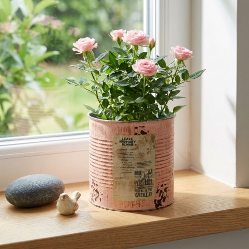 Produkt Doniczka ozdobna łosoś metalowa Ø15,5cm wys.15cm