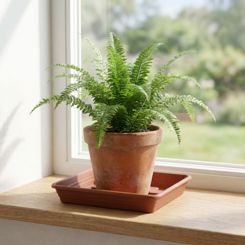 Podkładka Lara kwadratowa 25cm x 25cm terakota 1 szt | Floristik24.pl
