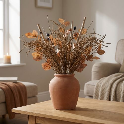 Trawa Bush Brązowa Sztuczna Sucha Dekoracja Jesienna Dekoracja 48cm | Floristik24.pl