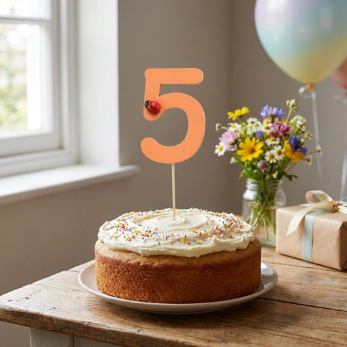 Zatyczki numeryczne urodziny 5 zatyczek kwiatowych drewniane 27,5cm 16 szt | Floristik24.pl