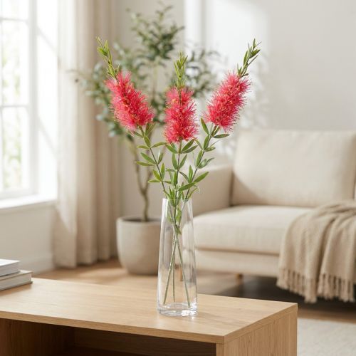 Sztuczne Kwiaty Czerwony Karminowy Środek do czyszczenia cylindrów 70cm 3szt | Floristik24.pl
