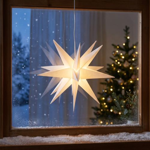 LED Star 3D biały timer