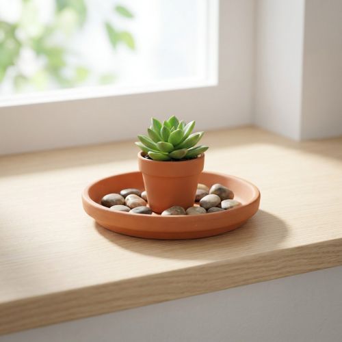 Podstawka pod garnek, terakota, miska na karmę, podstawa aranżacyjna Ø8,8cm | Floristik24.pl