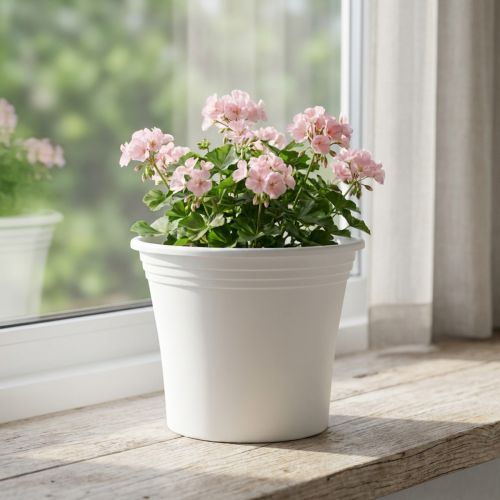 Doniczka plastikowa „Irys” biała Ø25cm W21cm 1 szt | Floristik24.pl