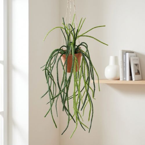 Rhipsalis sztuczny koralowy kosz wiszący na kaktusy wys. 87 cm | Floristik24.pl