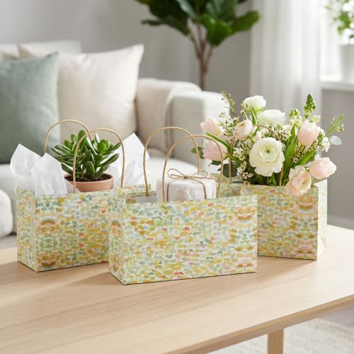 Torba prezentowa z uchwytami Torba prezentowa wzorzysta 24×12×12cm 6szt | Floristik24.pl