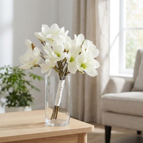 Pęczek magnolii biały 40cm 5 szt | Floristik24.pl