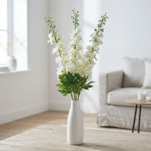 Delphinium Białe Sztuczne Delphinium Jedwabne Kwiaty Sztuczne Kwiaty 3szt | Floristik24.pl