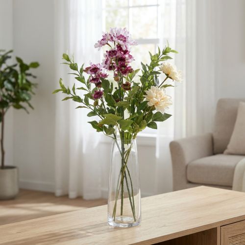 Sztuczne Kwiaty Sztuczne Astry Jedwabne Kwiaty Fioletowe 80cm | Floristik24.pl
