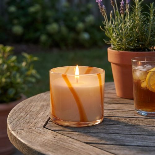 Świeca zapachowa w szkle Świeca Citronella w stylu retro Ø8cm W8cm | Floristik24.pl