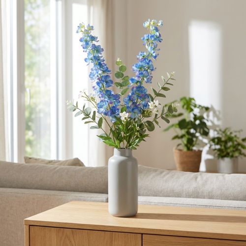 Delphinium Sztuczny Niebieski Kwiat Ogrodowy D88cm 2szt | Floristik24.pl