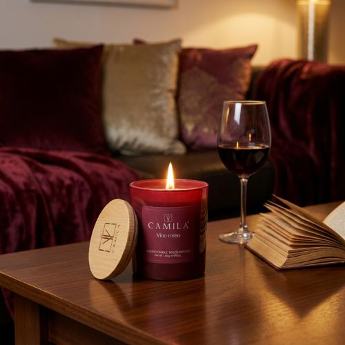 Produkt Świeca zapachowa w kieliszku Camila czerwone wino Ø7,5cm W8cm