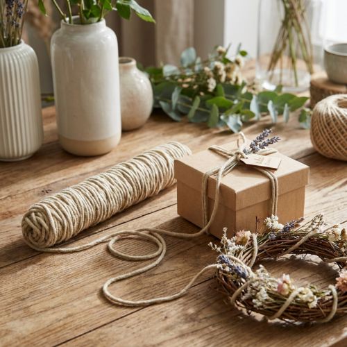 Knot sznurek wełniany filcowy sznurek filcowy beżowy L55cm | Floristik24.pl