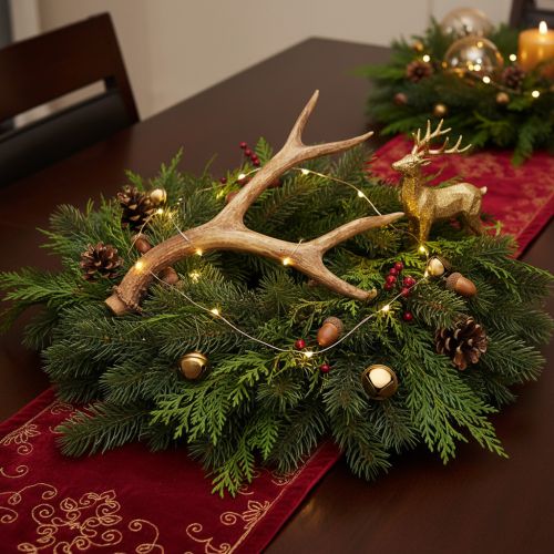 Sztuczne poroże, realistyczne, rustykalne, 32 cm | Floristik24.pl