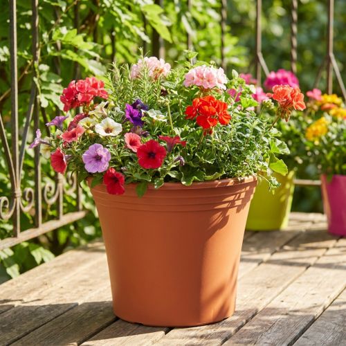 Doniczka „Irys” terakota plastikowa Ø33cm W27,5cm 1 szt | Floristik24.pl