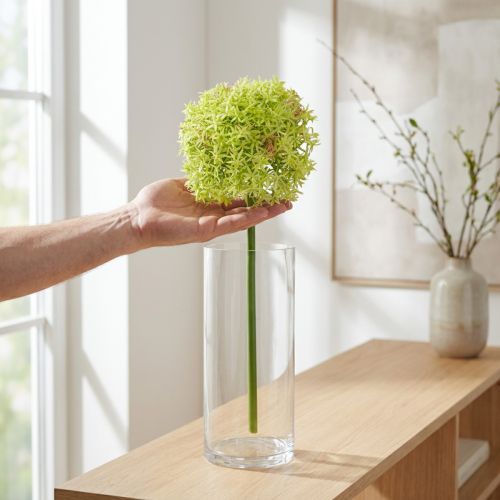 Allium zielony kwiat sztuczna cebula ozdobna Ø18cm 90cm | Floristik24.pl