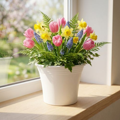 Doniczka plastikowa „Irys” biała Ø17cm H14cm 1 szt. | Floristik24.pl